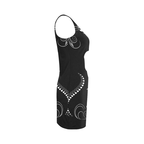 Horse black and white Medea Vest Dress (Model D06)