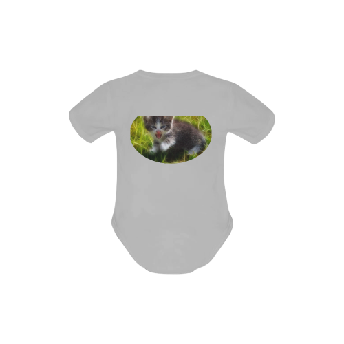 Kitty Is A Tiger Baby Powder Organic Short Sleeve One Piece (Model T28)