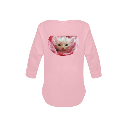 Kitty Loves Pink Baby Powder Organic Long Sleeve One Piece (Model T27)