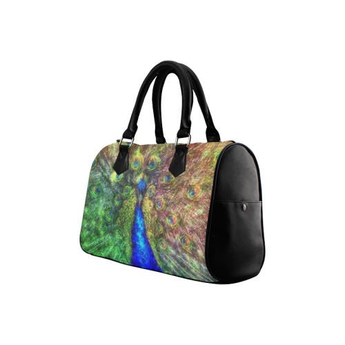 peacock Boston Handbag (Model 1621)