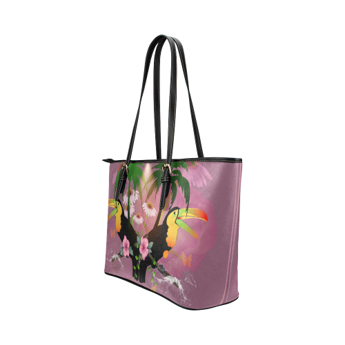 Toucan Leather Tote Bag/Small (Model 1651)