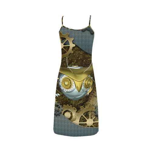 Steampunk, awesome owl Alcestis Slip Dress (Model D05)