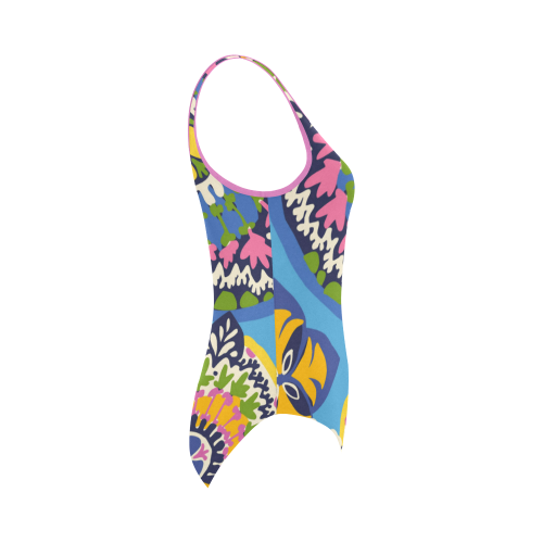 Retro Vintage Colorful Turtle Vest One Piece Swimsuit (Model S04)