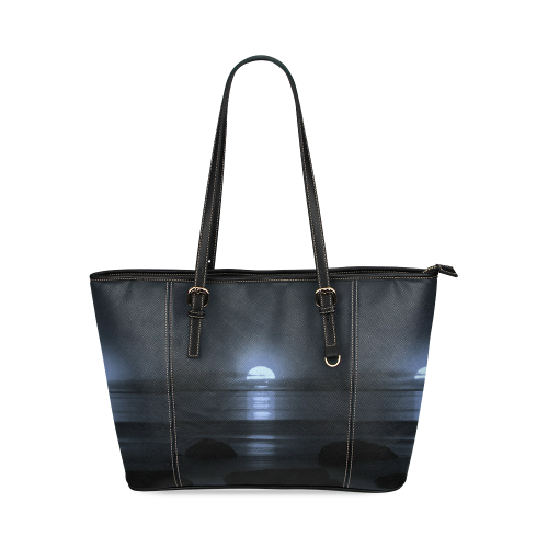 Moony Sunset Leather Tote Bag/Small (Model 1640)