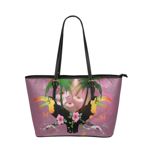 Toucan Leather Tote Bag/Large (Model 1651)