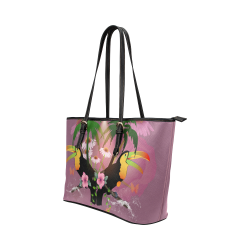 Toucan Leather Tote Bag/Large (Model 1651)