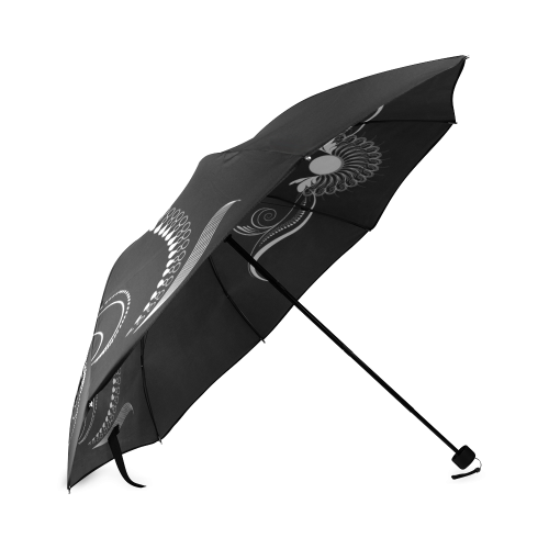 Horse, black and white Foldable Umbrella (Model U01)