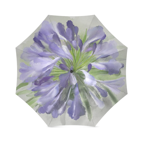 Purple Flower Watercolor Foldable Umbrella (Model U01)