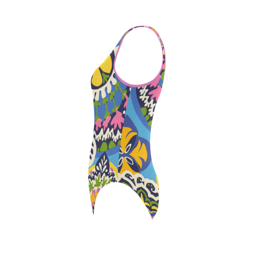 Retro Vintage Colorful Turtle Vest One Piece Swimsuit (Model S04)