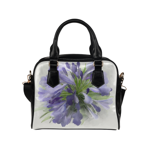 Purple flower Shoulder Handbag (Model 1634)