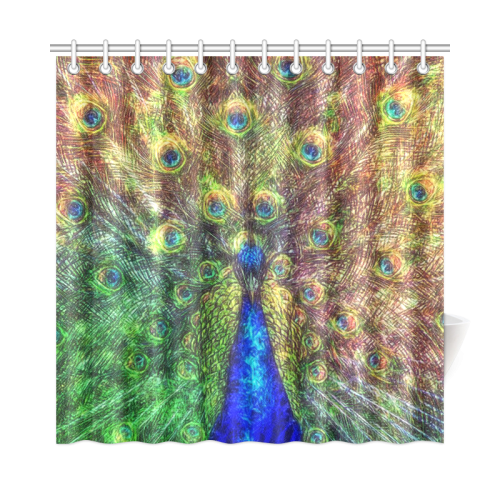 peacock Shower Curtain 72"x72"