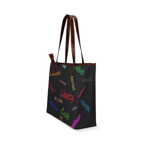 Freedom in several languages Shoulder Tote Bag (Model 1646)