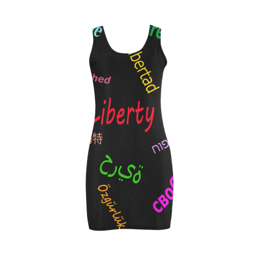 Freedom in several languages Medea Vest Dress (Model D06)