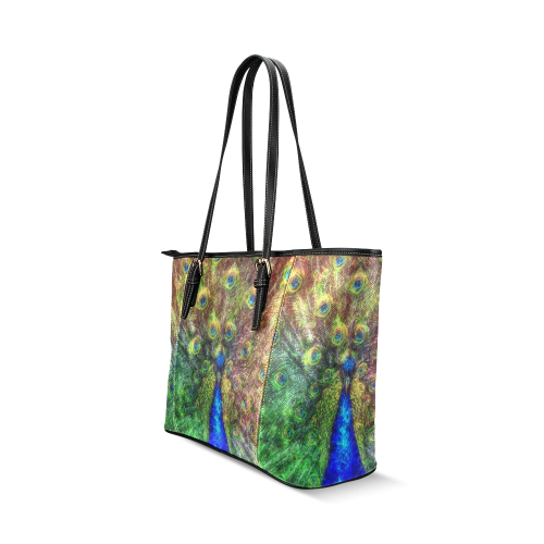 peacock Leather Tote Bag/Large (Model 1640)