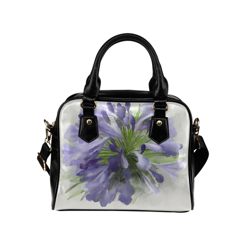 Purple flower Shoulder Handbag (Model 1634)