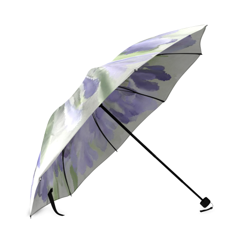 Purple Flower Watercolor Foldable Umbrella (Model U01)