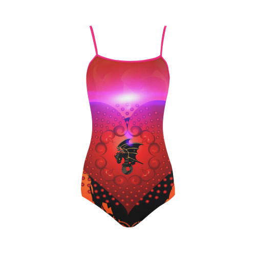 Heart with dragon Strap Swimsuit ( Model S05)