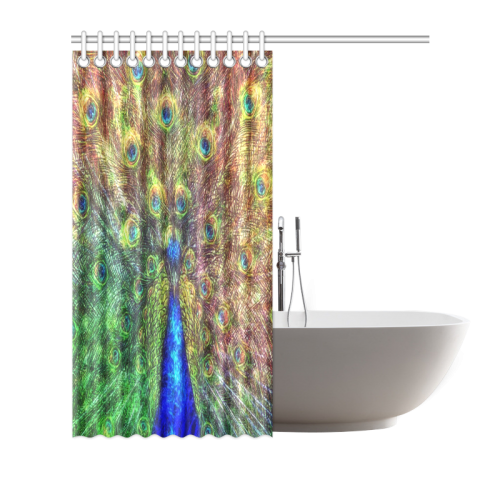 peacock Shower Curtain 72"x72"