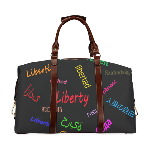 Freedom in several languages Classic Travel Bag (Model 1643)