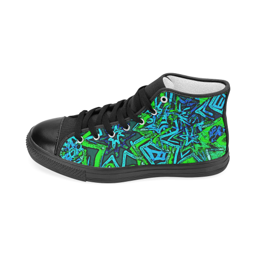 art grunge Men’s Classic High Top Canvas Shoes (Model 017)