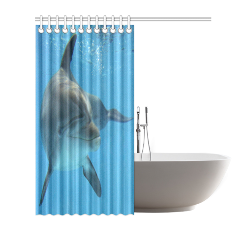 Dolphin001Q-7874px Shower Curtain 72"x72"