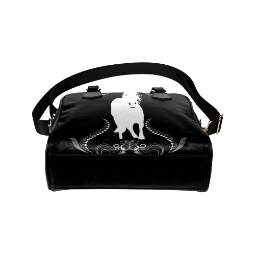 Horse, black and white Shoulder Handbag (Model 1634)