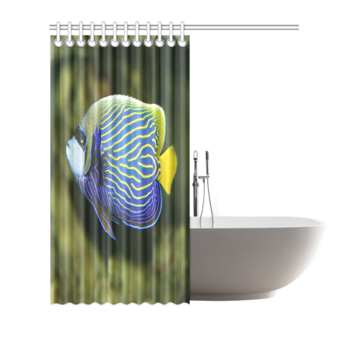 Fish002Q-7874px Shower Curtain 72"x72"