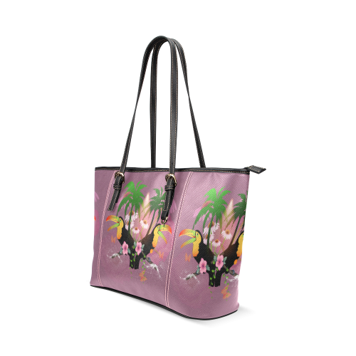 Toucan Leather Tote Bag/Large (Model 1640)