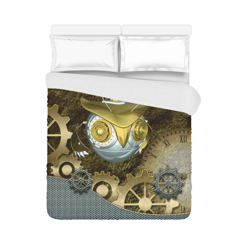 Steampunk, awesome owl Duvet Cover 86"x70" ( All-over-print)