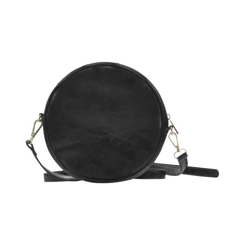 Horse black and white Round Sling Bag (Model 1647)