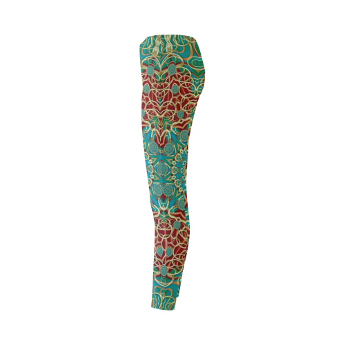 The wooden heart mandala,giving calm Cassandra Women's Leggings (Model L01)