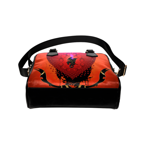 Heart with dragon Shoulder Handbag (Model 1634)
