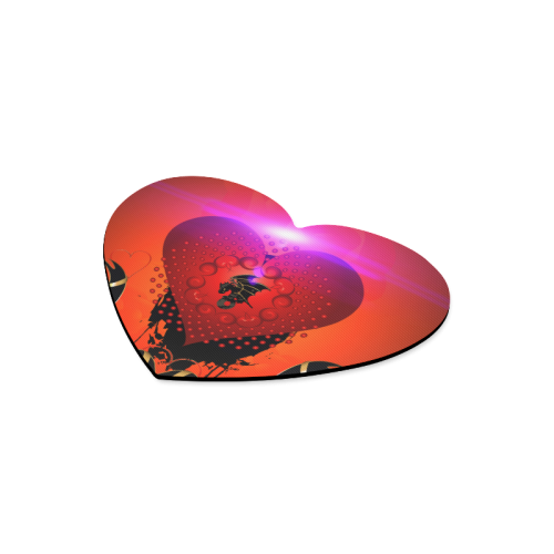 Heart with dragon Heart-shaped Mousepad