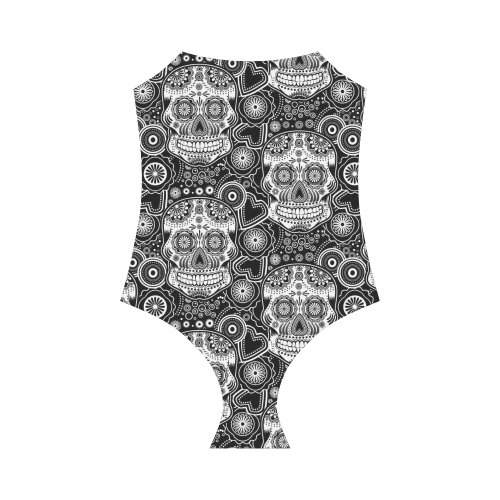 sugar skull Strap Swimsuit ( Model S05)