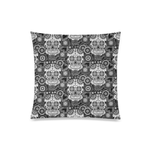 sugar skull Custom Zippered Pillow Case 20"x20"(One Side)