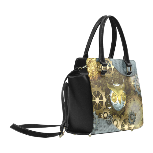Steampunk, awesome owl Classic Shoulder Handbag (Model 1653)