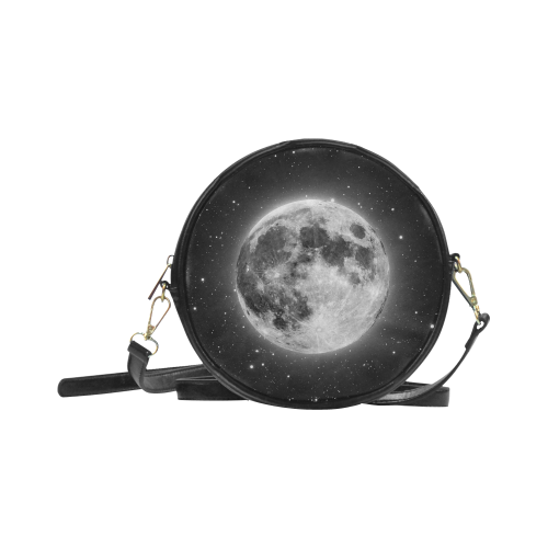 Full Moon Starry Night Round Sling Bag (Model 1647)