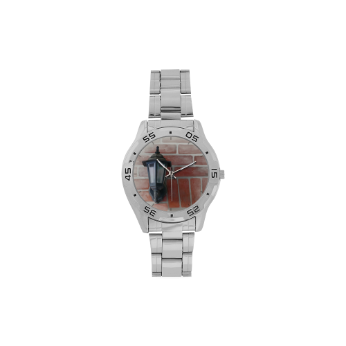 Lamp, red bricks Men's Stainless Steel Analog Watch(Model 108)