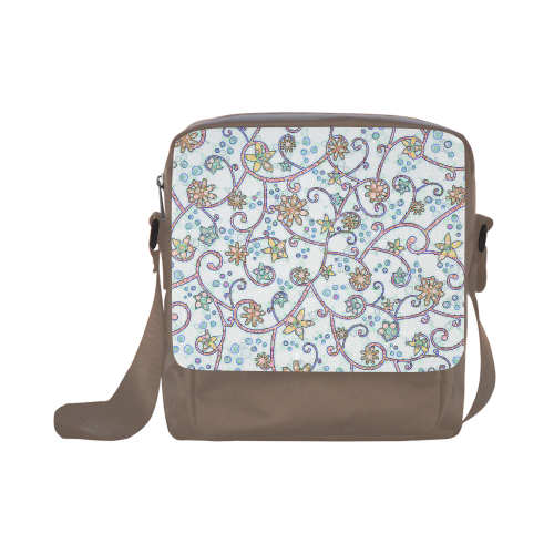 Floral Swirls Crossbody Nylon Bags (Model 1633)