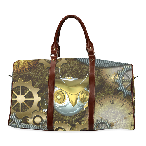 Steampunk, awesome skull Waterproof Travel Bag/Small (Model 1639)