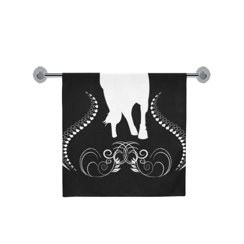 Horse, black and white Bath Towel 30"x56"