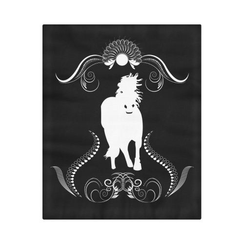 Horse, black and white Duvet Cover 86"x70" ( All-over-print)