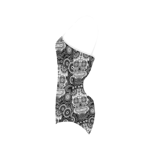 sugar skull Strap Swimsuit ( Model S05)