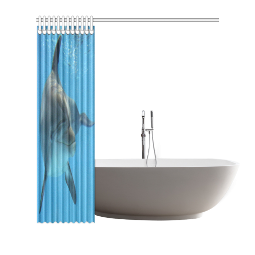 Dolphin001Q-7874px Shower Curtain 72"x72"