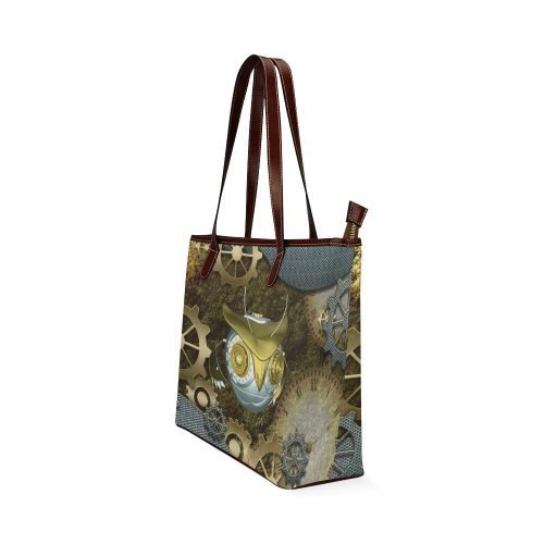 Steampunk, awesome owl Shoulder Tote Bag (Model 1646)