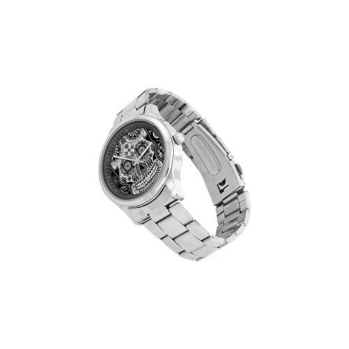 sugar skull Men's Stainless Steel Watch(Model 104)