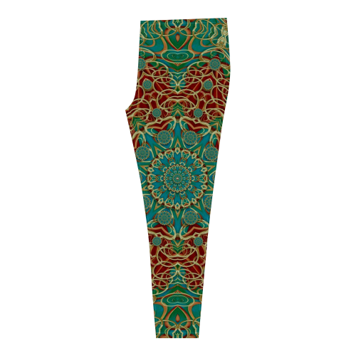 The wooden heart mandala,giving calm Cassandra Women's Leggings (Model L01)