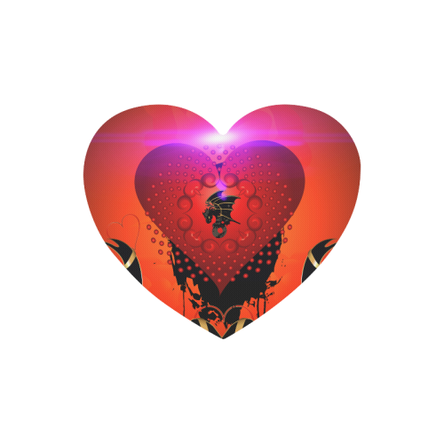 Heart with dragon Heart-shaped Mousepad