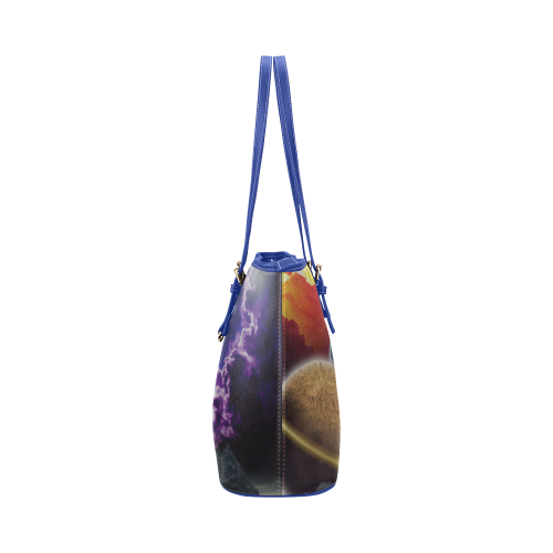 Strange Galaxy Leather Tote Bag/Large (Model 1651)