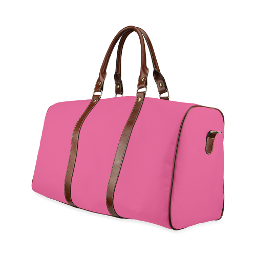 Magenta Color Accent Waterproof Travel Bag/Small (Model 1639)
